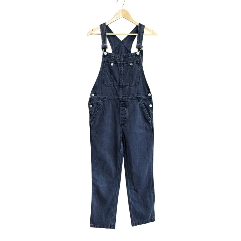 We The Free Black / Gray Denim Bib Overalls Size 27 #2250 - Picture 3 of 8
